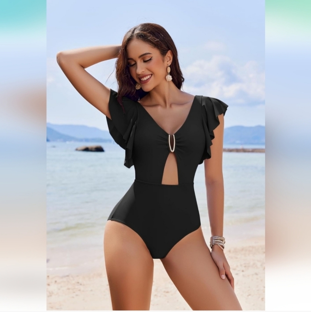 AI'Mage One Piece Swimsuit Tummy Control  Medium